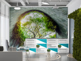 A blend of urban and nature for full-wall Vinyl Wallpaper Peel and Stick Mural, ideal for offices, living rooms, or venue design: "Fort Canning Park, Singapore" 🌿🏙️