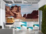 Road Print Travel Poster Nature For Home Quarry Wallpaper Peel and Stick Mural For Living Room, Bedroom, Office