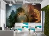 Self-Adhesive Wallpaper Full Wall Print For Living Room Office Design Fantasy Mural "Mystical Other Worlds" For Bedroom 🌌