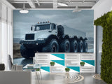 Self-Adhesive Heavy Duty Truck Wallpaper – Modern Industrial Peel and Stick Wall Mural for Living Room or Office
