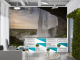 Natural Print Peel and Stick Wall Mural Waterfall View Design For Bedroom Print For Office Or Workspace Wallpaper Waterfall For Living Room
