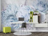 Peel and Stick Wall Mural Delicate Lavender Peonies – Luxury Floral Wallpaper Living Room