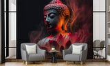 Ethnic print Modern style Non-woven Mural for living room Accent wall for bedroom "Buddha" Spiritual strength Motivational artwork