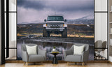 Self-Adhesive Off-Road Truck Wallpaper – Adventure Landscape Peel and Stick Wall Mural for Living Room or Office