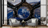 Peel and Stick Mural for the entire wall earth spacecraft elements this image furnished Print for the office or bedroom Spacecraft atmosphere Design for a teenager's room