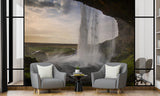 Natural Print Peel and Stick Wall Mural Waterfall View Design For Bedroom Print For Office Or Workspace Wallpaper Waterfall For Living Room
