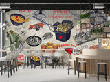 High-Quality Self-Adhesive Photo Wallpaper With Custom Design For Kitchen, Restaurant, Or Office – "Japanese Cuisine On A Dark Background" (Copy)