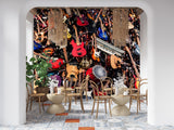 Rock & Roll Music Instruments Wall Mural - Non-Woven Wallpaper