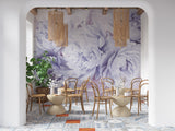 Non-Woven Wall Mural Soft Lavender Peonies – Elegant Floral Wallpaper for Bedroom