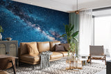 Accent Wall Non-Woven Wallpaper For Living Room, Kids Room, Bedroom | Home Decor "Milky Way Over The Sea" 🌌