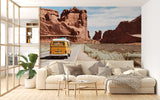 Road Print Travel Poster Nature For Home Quarry Wallpaper Peel and Stick Mural For Living Room, Bedroom, Office