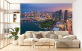 Traditional Wall Mural Art Print – City Wallpaper for Home, Bedroom, Office | "Evening City" 🌃🏙️