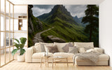 Peel and Stick Wall Mural | Natural Print For Living Room | Cozy Bedroom Decor | Mountain Theme Art Wallpaper | Home Poster “Mountain Path To The Summit” 🏞️