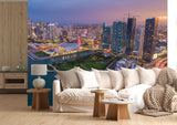 Traditional Wall Mural Art Print – City Wallpaper for Home, Bedroom, Office | "Evening City" 🌃🏙️
