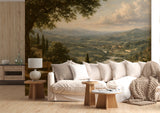 Non-Woven Wall Mural – Romantic European Estate Garden Landscape  Tags: