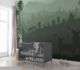 Self-adhesive wallpaper for a kids' room with a spirit of adventure and a magical atmosphere, accent wall art print "Silhouettes of Heroes" ✨