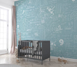 Pastel tones Math formulas and examples wall mural for kids’ room Non-woven wallpaper Print for office Accent wall for school Calm color palette 🧠