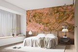 Non-Woven Wall Mural – Abstract Marble Flow in Warm Beige Tones, Modern Interior Design