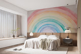 Non-Woven Wall Mural Painted Rainbow for a Magical Kids Room
