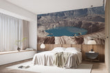 Self-adhesive wall mural “Landscape in a Crater” Natural wall print Bedroom design Relaxation area wallpaper