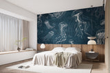 Art Wall Mural 🎨 Full Wall Peel and Stick Wallpaper "Painted Jellyfish" Wall Murals For Office Living Room