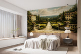 Peel and Stick Wall Mural – Classic Italian Villa Garden Landscape Wallpaper