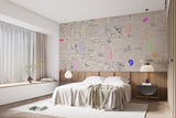 Accent wall Peel and stick wallpaper for kids’ room Bright highlighted formulas Calm background for learning Motivational print Wallpaper for living room or hall ✨