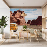 Road Print Travel Poster Nature For Home Quarry Wallpaper Peel and Stick Mural For Living Room, Bedroom, Office