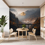 Non-Woven Wall Mural “Railway Through the Forest” – Nature Wallpaper for Living Room