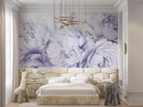 Non-Woven Wall Mural Soft Lavender Peonies – Elegant Floral Wallpaper for Bedroom