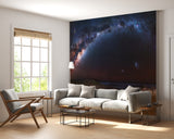 Nature and Space Wall Mural – Unique Design for Living Room, Office, Bedroom | Self-Adhesive Accent Wall Mural – Art Wall for Bedroom "Milky Way over the Ocean"🌌✨