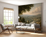 Non-Woven Wall Mural – Romantic European Estate Garden Landscape  Tags: