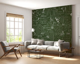 Wallpaper with formulas Math tasks design for kids’ room Peel and stick Mural Wall art Poster Educational zone or school print 📘