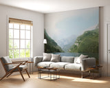 Split Mountains in the Sea Wall Mural Self-Adhesive Wallpaper for Living Room Natural Print for Office Design for Relaxation Area 🌊