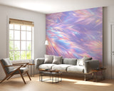 Peel and Stick Wall Mural Pastel Iridescent Feathers for Bedroom & Home Office