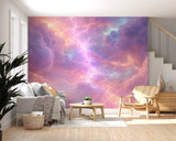 Lightning in Clouds Wall Mural – Dramatic Sky Storm Peel and Stick Wallpaper, Electric Atmosphere Wall Art
