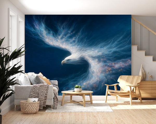 Abstract Mural With Bird Non-Woven Wallpaper For Office, Bedroom, Art Space ‘Abstract Eagle