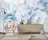 Peel and Stick Wall Mural Delicate Lavender Peonies – Luxury Floral Wallpaper Living Room