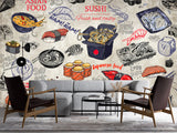 High-Quality Self-Adhesive Photo Wallpaper With Custom Design For Kitchen, Restaurant, Or Office – "Japanese Cuisine On A Dark Background" (Copy)