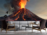 Brutal Energy Wall Print For Bedroom, Garage, Or Office Self-Adhesive Full Wall Wallpaper "Volcano With Lava" 🌋