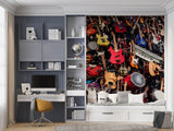 Rock & Roll Music Instruments Wall Mural - Non-Woven Wallpaper