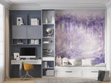 Self-Adhesive Fairy Garden Wallpaper – Dreamy Purple Wisteria Arch Wall Mural for Kids Room
