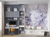 Non-Woven Wall Mural Soft Lavender Peonies – Elegant Floral Wallpaper for Bedroom