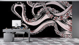 Ocean Theme Self-Adhesive Wallpaper for Gym, Office, Bedroom – "Octopus Tentacles: Breath of the Abyss"