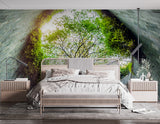 A blend of urban and nature for full-wall Vinyl Wallpaper Peel and Stick Mural, ideal for offices, living rooms, or venue design: "Fort Canning Park, Singapore" 🌿🏙️