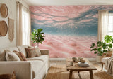 Dreamy Pink Underwater Ocean Shells Wallpaper Coastal Nursery Wall Mural