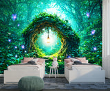 Enchanted Forest Non-Woven Wall Mural – Magical Woodland for Nursery, Bedroom