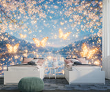Self-Adhesive Wallpaper Glowing Butterfly Wall Mural for Kids Room