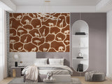 African Safari Animals Silhouette Wallpaper Giraffe Peel and Stick Wall Mural