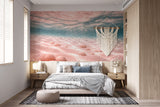 Dreamy Pink Underwater Ocean Shells Wallpaper Coastal Nursery Wall Mural
